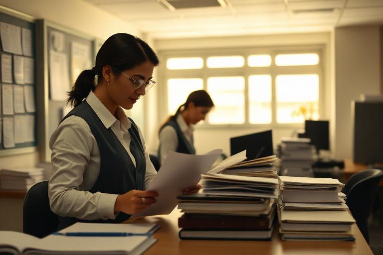 Profissional atuando na área de Administração do Ambiente Escolar