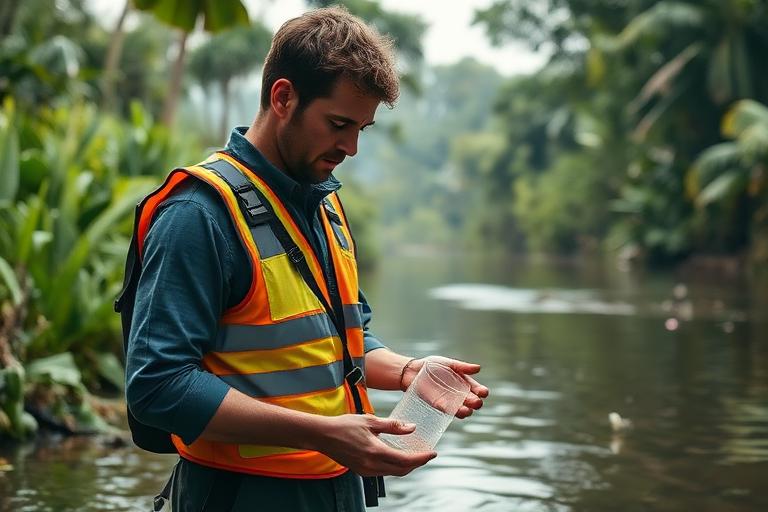 Profissional atuando na área de Engenharia Ambiental